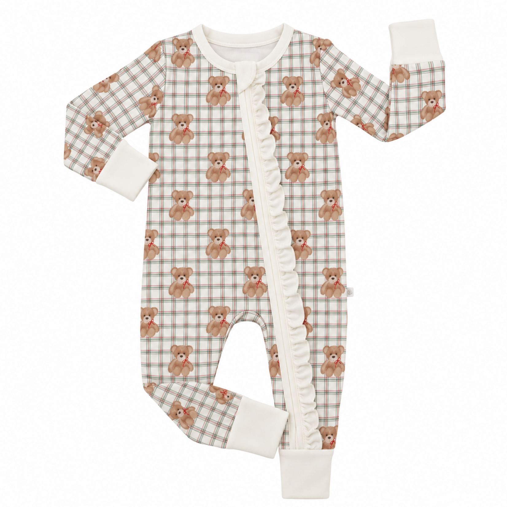 Hamner Hill Beary Merry Girls Zipper Romper