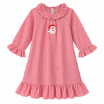 Sweet Dreams French Knot Santa Stripe Gown