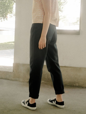 Betina Lou Pantalon droit en denim Max . Noir Betina Lou Pantalon droit en denim Max . Noir