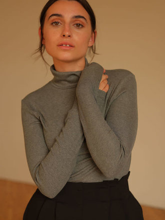 Betina Lou Viviane Rib Turtleneck . Charcoal Betina Lou Viviane Rib Turtleneck . Charcoal