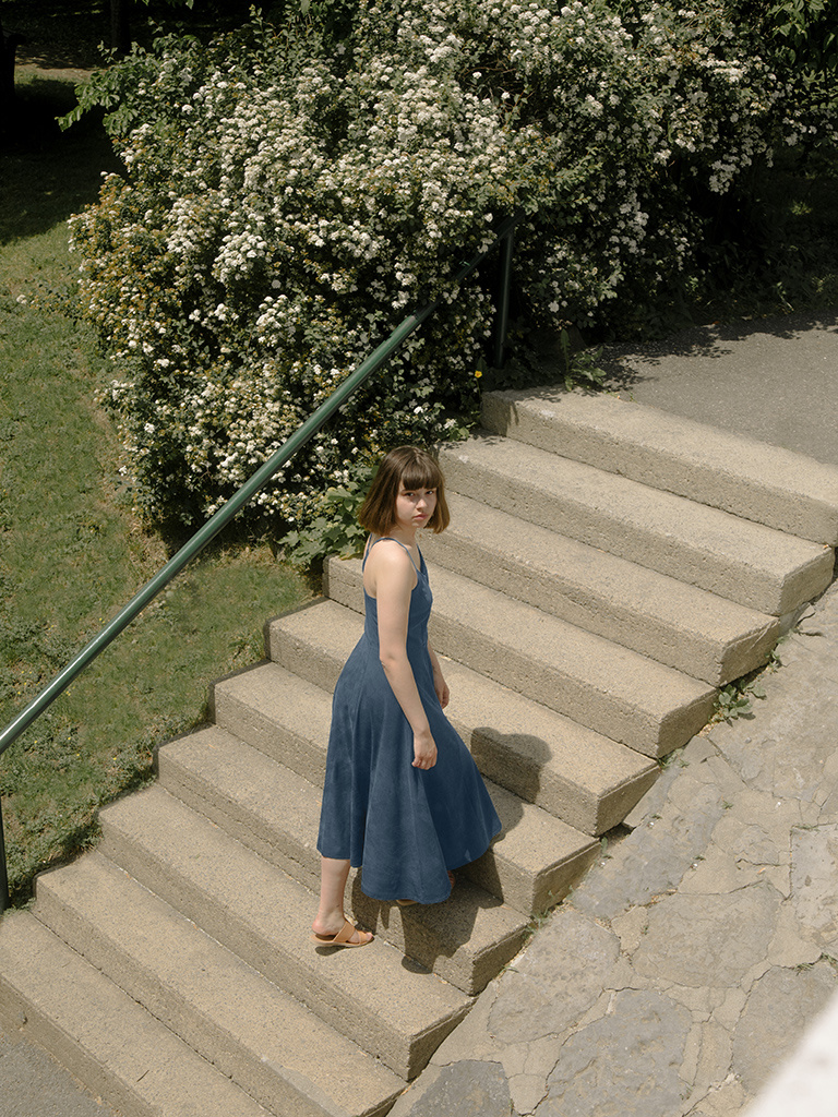 Robe maxi boutonnée Paige — Bleu | Betina Lou - Betina Lou