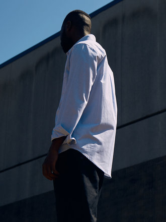 Marmier Chemise Oxford . Rayures bleues Marmier Chemise Oxford . Rayures bleues