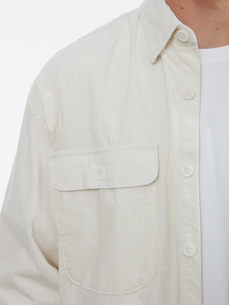 Boxy Corduroy Shirt - Off-White | Schnayderman's - Betina Lou