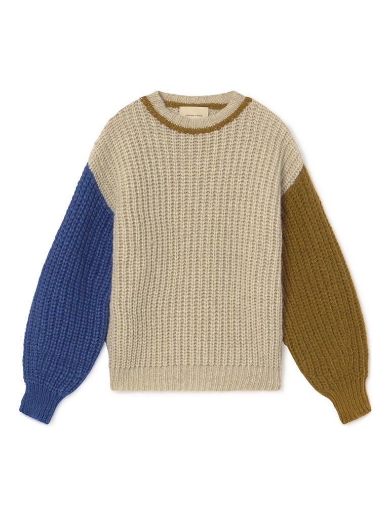 Paloma Wool Frigo color block sweater . White -Blue-Camel