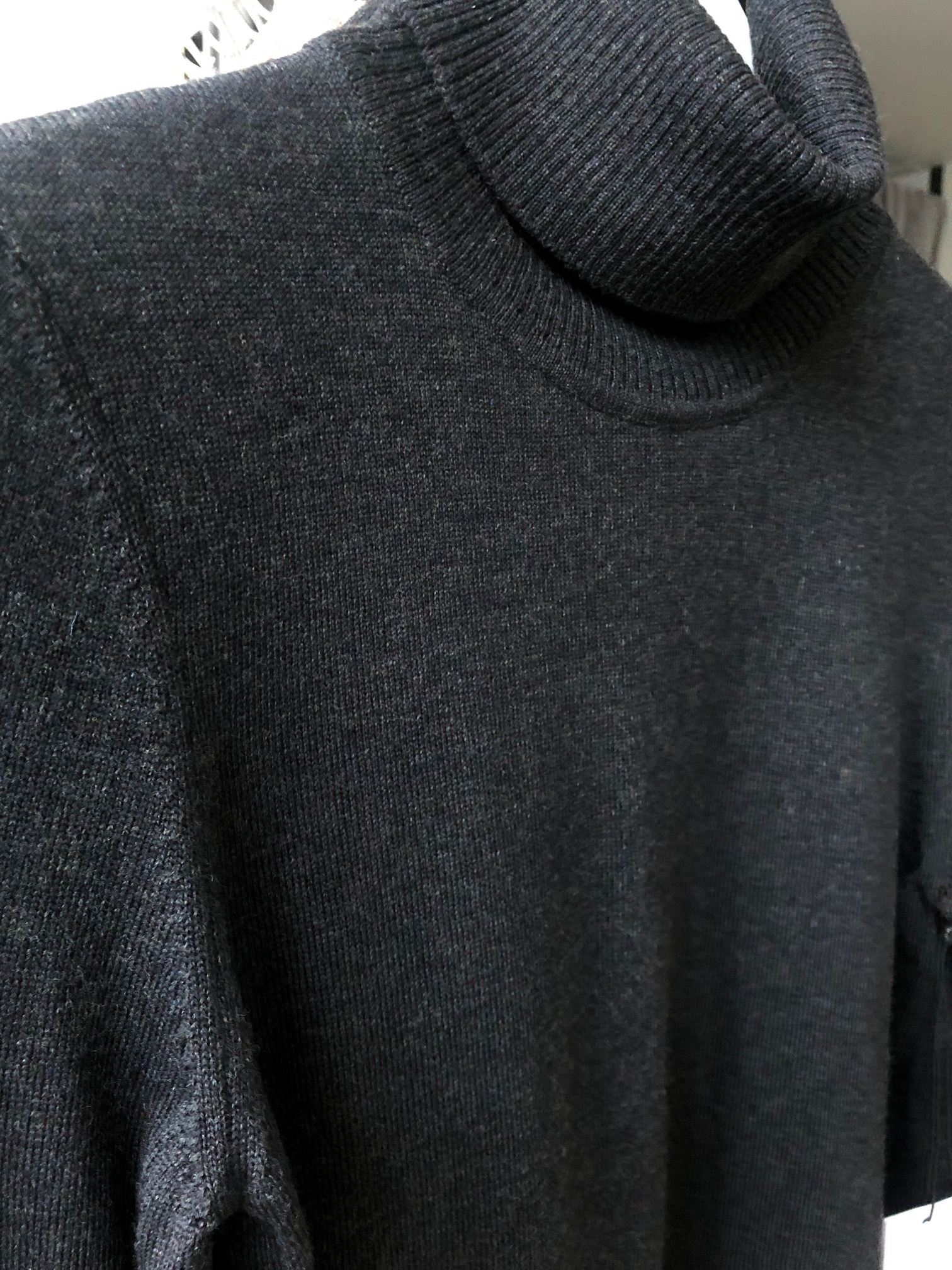 black wool turtleneck