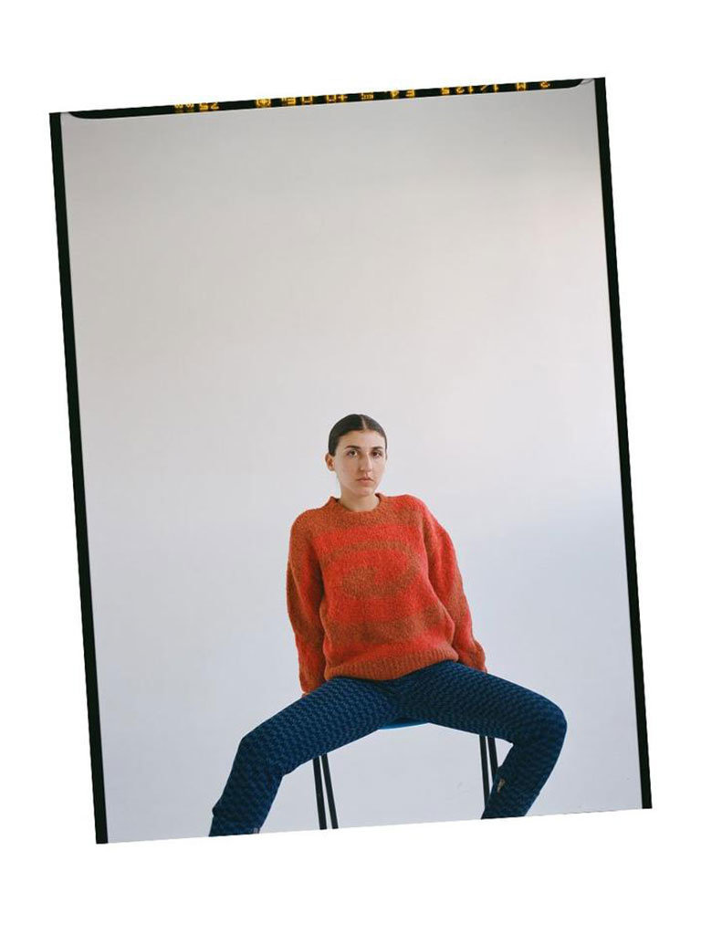Twister Knitted Sweater . Orange - Betina Lou Twister Knitted Sweater . Orange - Betina Lou