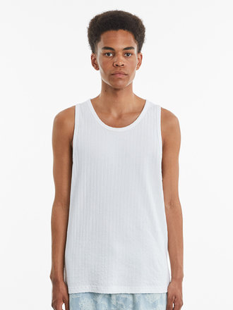 Schnaydermans Camisole côtelée en coton . Blanc Schnaydermans Camisole côtelée en coton . Blanc