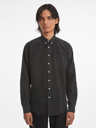 Schnaydermans Chemise Overdyed One . Noir Schnaydermans Chemise Overdyed One . Noir