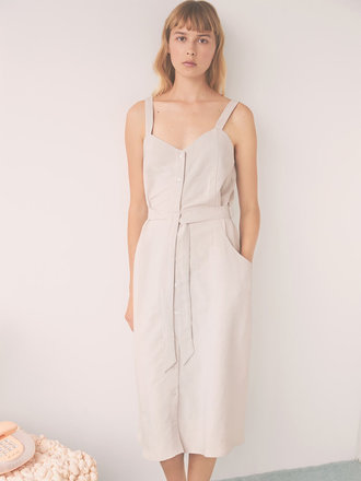 Eve Gravel Daisy Dress . Clay