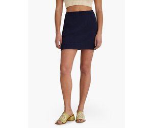 wool mini skirt navy