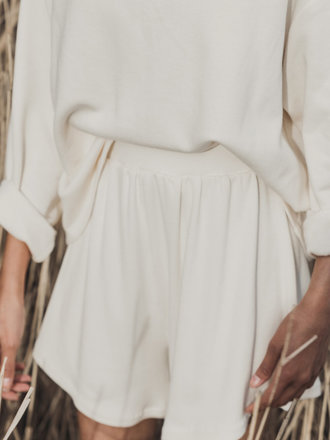 Esser Bermudas en tricot côtelé de bambou Beur . Blanc Esser Bermudas en tricot côtelé de bambou Beur . Blanc