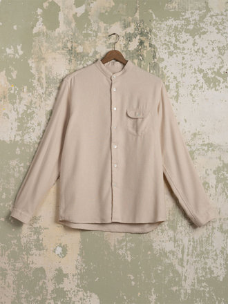 La Paz Chemise sans col en coton biologique Vieira . Écru La Paz Chemise sans col en coton biologique Vieira . Écru