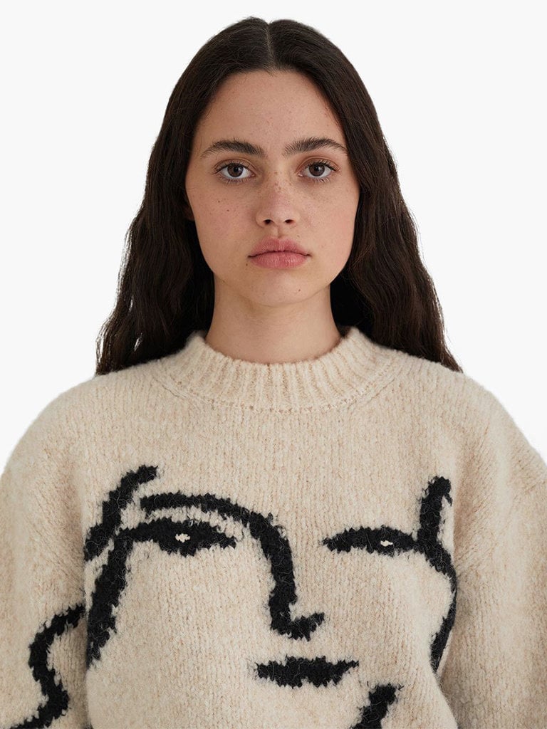 Anita Knitted Sweater . Ecru - Betina Lou