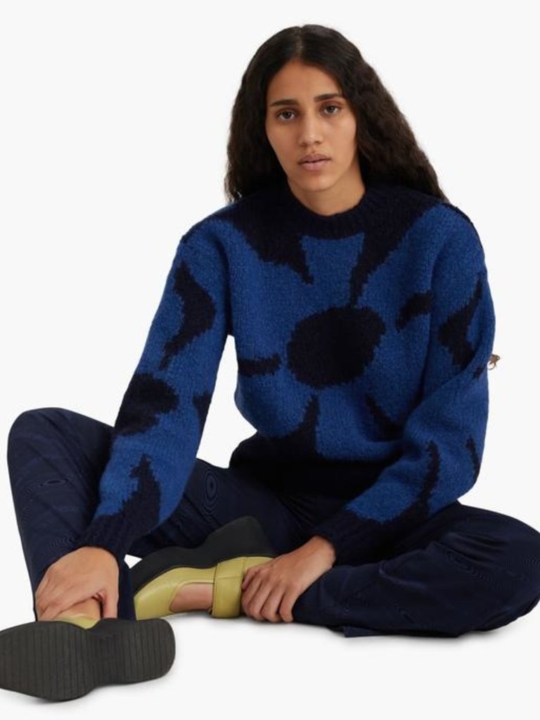 Hana Knitted Sweater . Navy - Betina Lou