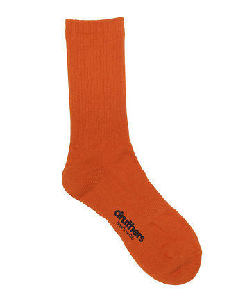 Druthers Everyday Crew Socks. Dark Orange