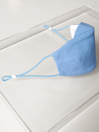 Camille TB Masque réutilisable en coton . Bleu ciel Camille TB Masque réutilisable en coton . Bleu ciel