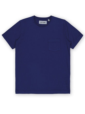 Outland T-shirt en coton biologique Welcome . Indigo Outland T-shirt en coton biologique Welcome . Indigo