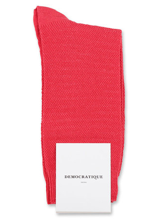 Democratique socks Champagne Pique Socks . Spring Red