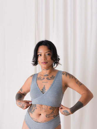 Mary Young Bralette en rayonne de bambou Sora . Gris Mary Young Bralette en rayonne de bambou Sora . Gris