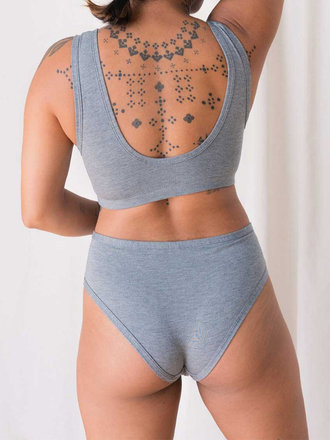 Mary Young Culotte Hip Bikini Moana . Gris Mary Young Culotte Hip Bikini Moana . Gris