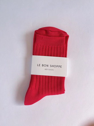 Le Bon Shoppe Her socks - MC Cotton . Red Le Bon Shoppe Her socks - MC Cotton . Red