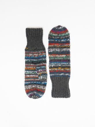 Dinadi Zero Waste Merino Wool Mittens . Multicolor