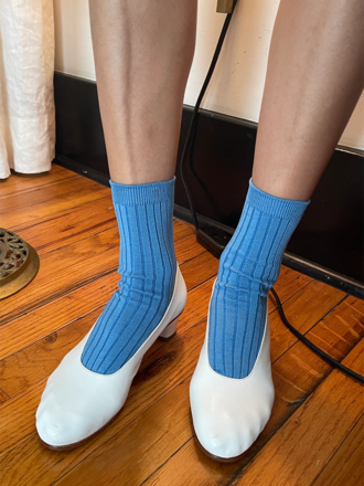 Le Bon Shoppe Chaussettes Her en coton mercerisé . Bleu électrique Le Bon Shoppe Chaussettes Her en coton mercerisé . Bleu électrique