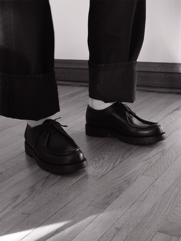 Chaussures lacées en cuir Padror . Noir - Betina Lou