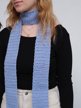 MAME Skinny Scarf . Blue