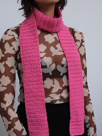 MAME Foulard mince en laine de mérinos . Rose MAME Foulard mince en laine de mérinos . Rose