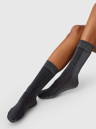 Swedish Stockings Chaussettes brillantes Ines . Noir