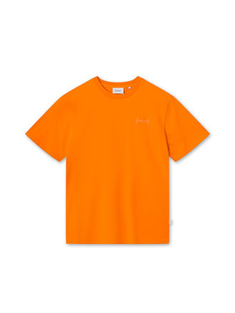 Forét Pitch Organic Cotton T-Shirt . Mandarine