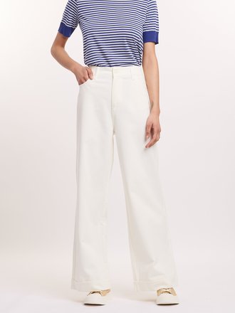 Our Sister Pomelo cotton trousers . White