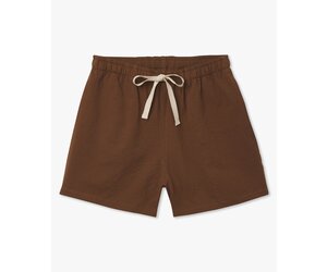 Shorts in cotton seersucker Magic . Hazelnut - Betina Lou