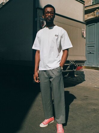 Noyoco Pantalon en laine vierge Cambridge . Gris acier Noyoco Pantalon en laine vierge Cambridge . Gris acier