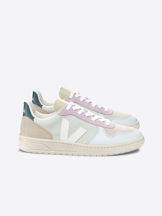 Veja Chaussure en suède V-10 . Jade, blanc, multico Veja Chaussure en suède V-10 . Jade, blanc, multico