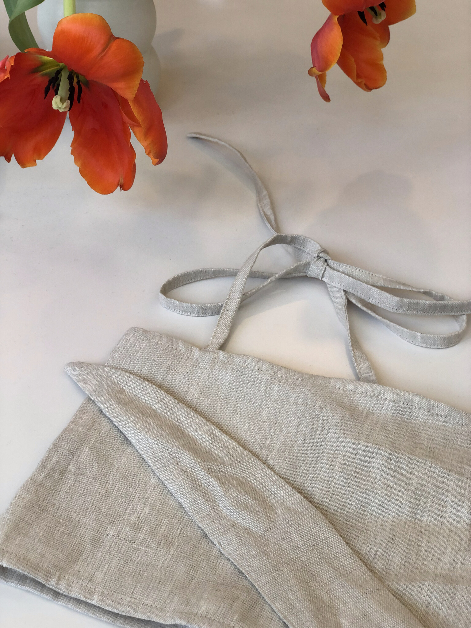Two in one linen bralette . Natural - Betina Lou
