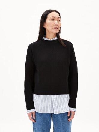 Armedangels Merinaa Links Links organic cotton knit . Black