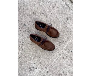 Kleman Padror Leather Laced Shoes. Chocolate