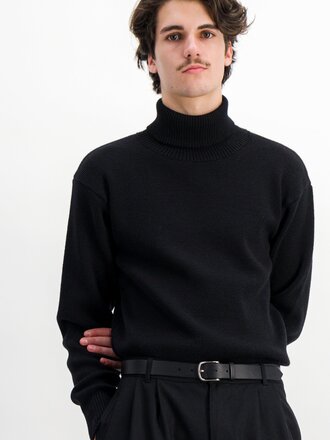 Parages Saint Pol wool roll neck sweater . Black Parages Saint Pol wool roll neck sweater . Black