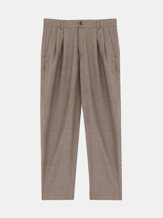 Noyoco Pantalon unisexe en laine vierge Cambridge . Sepia pied-de-poule Noyoco Pantalon unisexe en laine vierge Cambridge . Sepia pied-de-poule