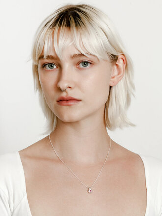 Wolf Circus Collier saphir rose Nina . Argent Sterling Wolf Circus Collier saphir rose Nina . Argent Sterling