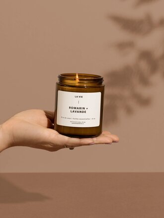 La Vie Apothicaire Soy Candle . Rosemary and Lavender