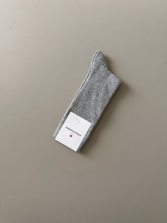 Democratique socks Chaussettes Original Fine Rib . Ligh Grey Mélange Democratique socks Chaussettes Original Fine Rib . Ligh Grey Mélange