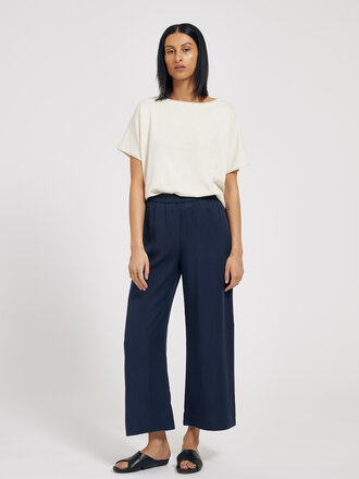 Maska Pantalon fluide en tencel Thea . Marine