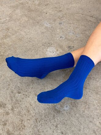 Le Bon Shoppe Chaussettes Her en coton mercerisé . Cobalt