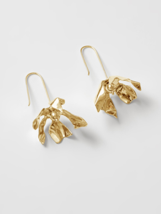 Wolf Circus Marley flower earring . Gold plated