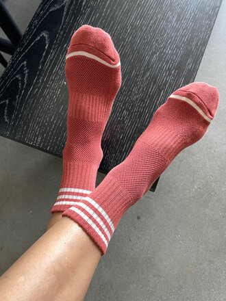 Le Bon Shoppe Girlfriend socks . Terracotta