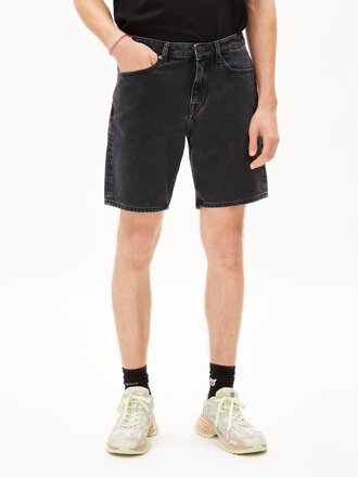 Armedangels Shorts en denim de coton recyclé Aarvo . Noir ébène Armedangels Shorts en denim de coton recyclé Aarvo . Noir ébène
