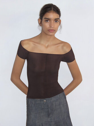 Paloma Wool Emy multiposition top . Brown
